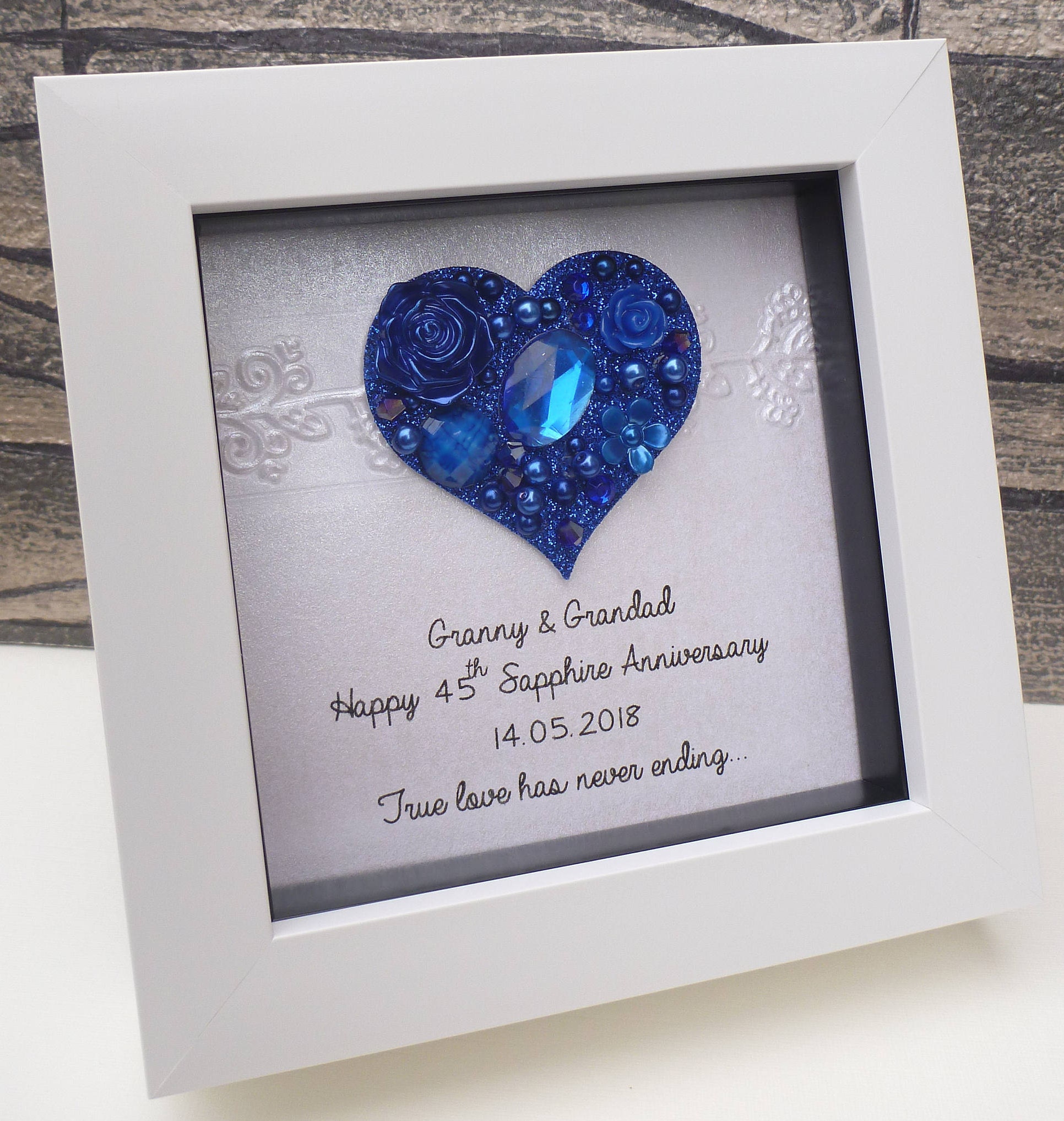 65th wedding anniversary gift, 65th anniversary gift, sapphire