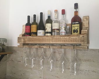 Bottle holder with Glass shelf