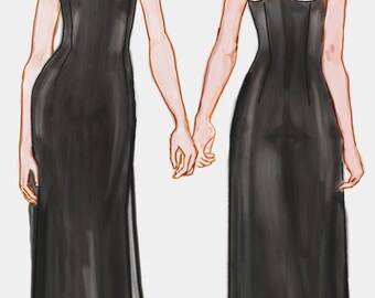 Breakfast at tiffany's dress pattern, medium 44 size, A4 pdf file