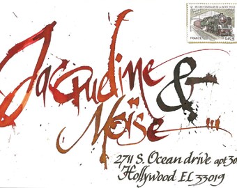 Wedding envelope calligraphy