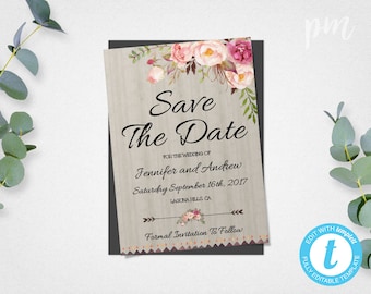 save the date party templates
