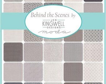 Behind the Scenes Charm Pack by Jen Kingwell for Moda Fabrics, 5 inch squares