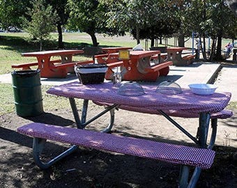 Custom Stay Put Fitted Tablecloth Table Cover For A Picnic RV Or Camping 3