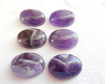 Cabochon 18 x 13 AMETHYST semi precious stone purple.