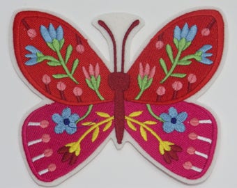 Butterfly Iron-on Patch. Embroidered Patch. Sew-On Patch.