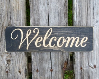 Rustic welcome sign | Etsy