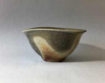 Wood fired matcha chawan, Japanese teabowl, woodfired with natural ash glazes. Pottery, ceramic, tea ceremony.