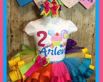 Candyland tutu, candy tutu, rainbow tutu, candyland party dress, candy land dress, candyland party, candy tutu, cupcake tutu, candy tutu