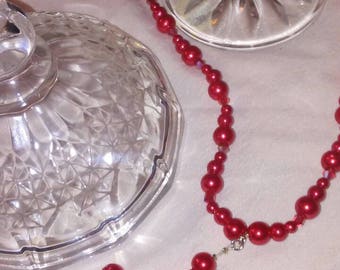14" Sophisticated Red Cross necklace car decor