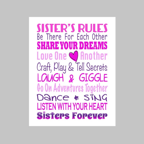 sisters rules t shirts