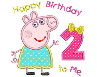 Download Peppa Pig, Birthday Shirt, SVG, DXF, EPS, Png, Printable, Cuttable, TessieMaes, Digital Image ...