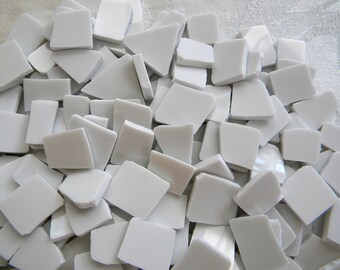 Broken China MOSAIC Tiles - White Filler Tiles- 200 Tiles