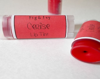 Cerise Cherry Red Lip Tint - Red Berry Tinted Lip Balm - Lip Stain - Lip Gloss - Lipstick