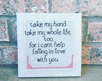 I can’t help falling in love with you