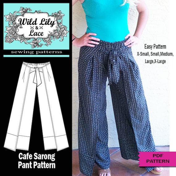 SEWING PATTERN for mock Sarong Pants