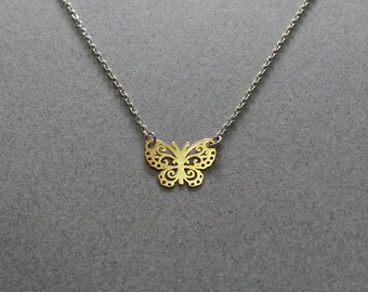 Butterfly 925 sterling silver necklace