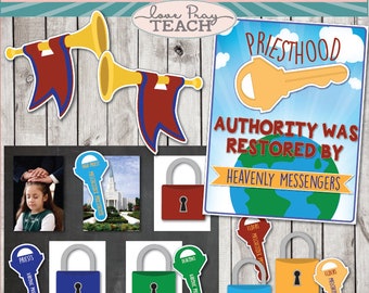 LDS Primary Sharing Time April 2018 Week 3: "Priesthood authority was restored by heavenly messengers" Lesson Packet & Activity Ideas