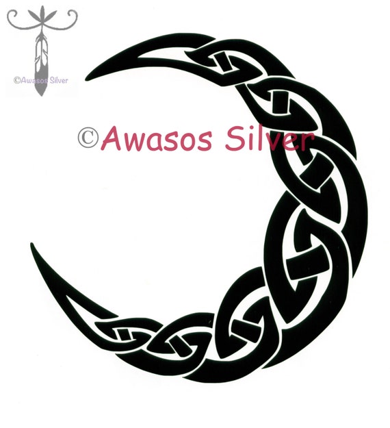 Celtic Knotwork Moon Decal