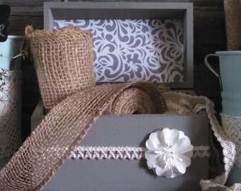 Painted Wood Box, Farmhouse Decor, Rustic Decor Box, Mothers Day Gift, Bridal Gift