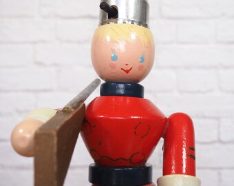 Vintage Nursery Lamp / Irmi Nursery Originals Wooden Soldier Boy Lamp