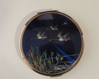 Vintage Enamel Powder Compact and Mirror
