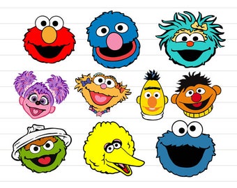 Sesame street faces | Etsy