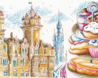 Balmoral hotel Edinburgh - afternoon tea.