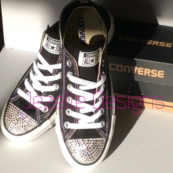 bedazzled black converse