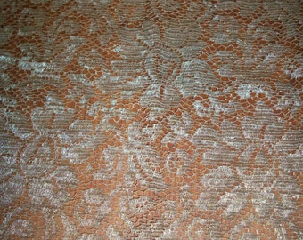 metal and silk lace silver