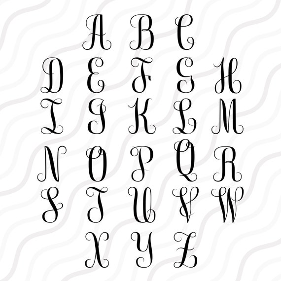 Download Monogram Font SVG Cricut Monogram Font SVG Monogram