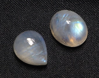2 Pieces Lot, Ranbow Moonstone, Top Quality, Blue Fire, Wirewrap, Jewelry, Handmade, High Polished, Gemstones Wholesalers