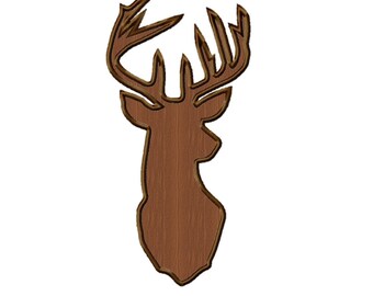 Deer Head...Instant Download...Applique Machine Embroidery DESIGN NO. 582