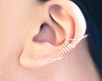 Ear Cuff 14 Karat Gold Filled Swirl Ear Wrap Earcuff (Single)