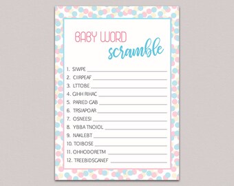 gender reveal games etsy