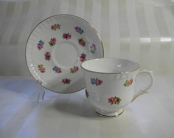 TEACUP, Vintage Crown Staffordshire Bone China Teacup