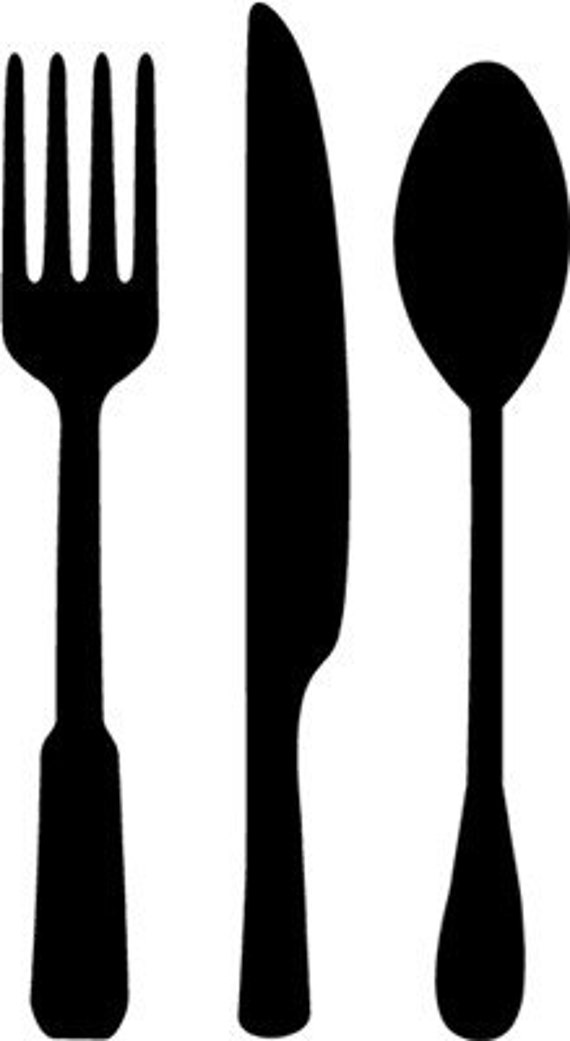 Fork Spoon & Knife Vinyl Wall Art Graphics Lettering