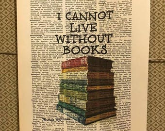 I cannot live without books print