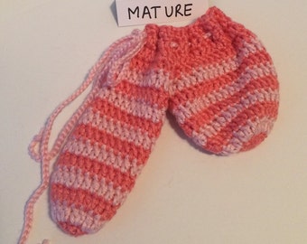 Pink stripe Willie Warmer - Clearance priced