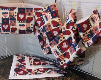 9 Piece Patriotic Sugar Glider Cage Set