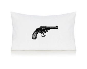 Gun pillow case, cushion, bedding, pillow cover