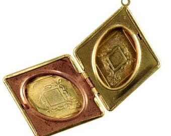 Brass Dimond-Shaped Locket