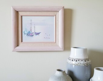 80s Pastel Sailboat Painting (Mexico)