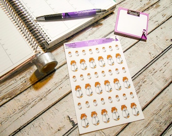 Meowrie Curie the Science Cat - Science Cats - Science Kitties - Science Stickers - Chemistry - Lab - Stickers - Life Planner - Original