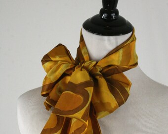 1960s Vera Golden Oblong Acetate Scarf