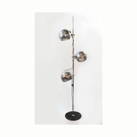 Mid Century Modern Chrome Eyeball Floor Lamp