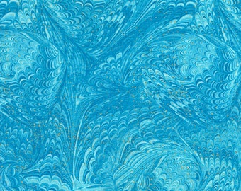 Marble Aqua Enchanted Chong-A Hwang Timeless Treasures Fabric