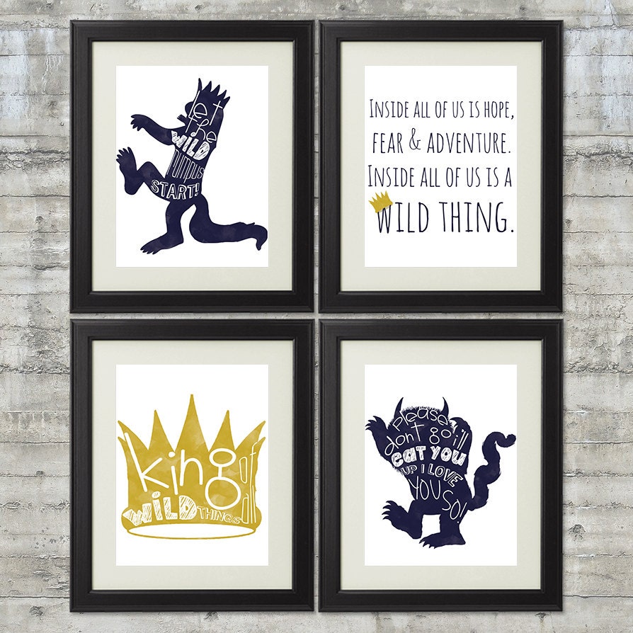 Where The Wild Things Are Printables Set of 4 8x10 Printable