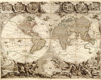 vintage old world mapimage download retro style designresource old map digital prints
