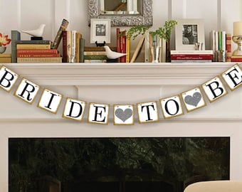 Bride To Be Banner - Wedding Party Garland - Bridal Shower Banner - Wedding Banners - Wedding Sign - Just Married