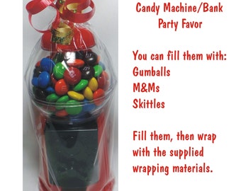 D-I-Y Gumball Machine / Bank with Giftwrap included - CANDY NOT INCLUDED - 6.25" Tall